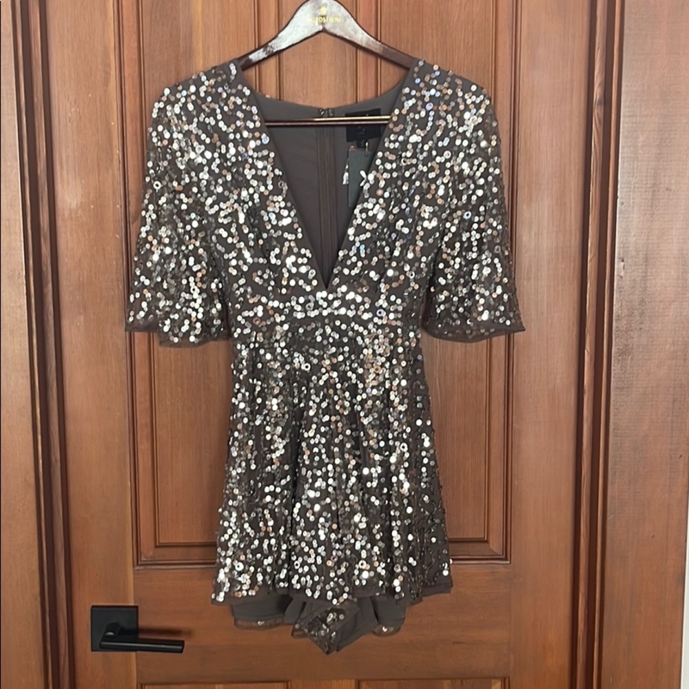 NWT X by NBD Maxwell Sequin Romper